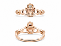 Sterling Silver Morganite Claddagh Ring